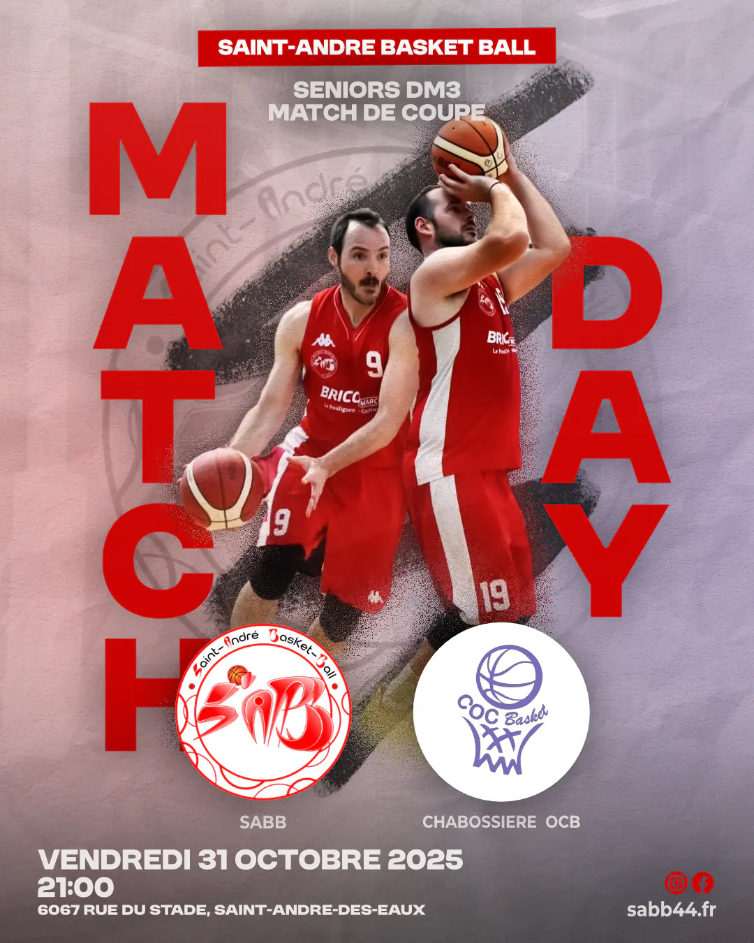 Affiche Match Basket 3
